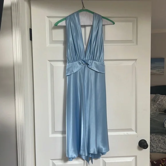 gia & co | Dresses | Light Blue Satin Dress